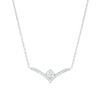 Thumbnail Image 0 of You're the One™ 1/3 CT. T.W. Certified Lab-Created Diamond Chevron Necklace in 14K White Gold (F/SI2) – 18.5"