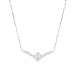 You're the One™ 1/3 CT. T.W. Certified Lab-Created Diamond Chevron Necklace in 14K White Gold (F/SI2) – 18.5&quot;