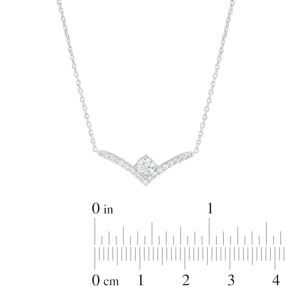 You're the Oneâ¢ 1/3 CT. T.w. Certified Lab-Grown Diamond Chevron Necklace in 14K Gold (F/Si2) â 18.5
