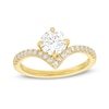 Thumbnail Image 0 of You're the One™ 1-1/5 CT. T.W. Certified Lab-Created Diamond Chevron Engagement Ring in 14K Gold (F/SI2)