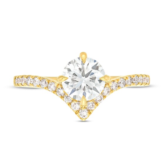 You're the Oneâ¢ 1-1/5 CT. T.w. Certified Lab-Grown Diamond Chevron Engagement Ring in 14K Gold (F/Si2)