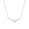 Thumbnail Image 1 of You're the One™ 1/3 CT. T.W. Certified Lab-Grown Diamond Chevron Necklace in 14K Gold (F/SI2) – 18.5"