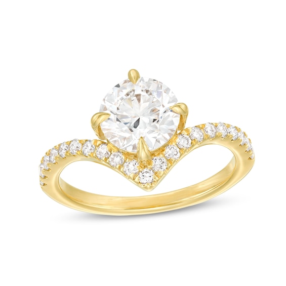 You're the One⢠1-3/4 CT. T.w. Certified Lab-Grown Diamond Chevron Engagement Ring in 14K Gold (F/Si2)