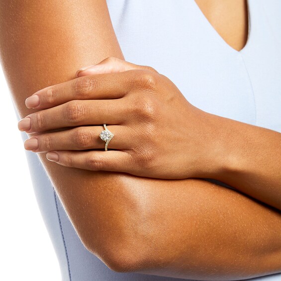 You're the Oneâ¢ 1-3/4 CT. T.w. Certified Lab-Grown Diamond Chevron Engagement Ring in 14K Gold (F/Si2)