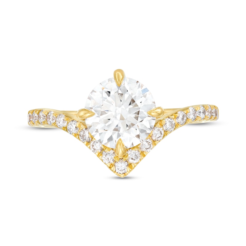 You're the One™ 1-3/4 CT. T.W. Certified Lab-Created Diamond Chevron Engagement Ring in 14K Gold (F/SI2)