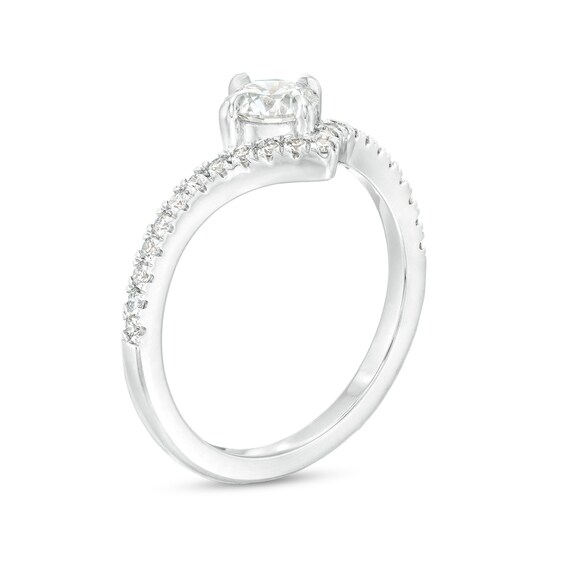 You're the Oneâ¢ 3/4 CT. T.w. Certified Lab-Grown Diamond Chevron Engagement Ring in 14K White Gold (F/Si2)