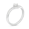 Thumbnail Image 4 of You're the One™ 3/8 CT. T.W. Certified Lab-Grown Diamond Chevron Engagement Ring in 14K White Gold (F/SI2)