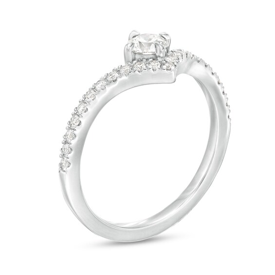 You're the Oneâ¢ 3/8 CT. T.w. Certified Lab-Grown Diamond Chevron Engagement Ring in 14K Gold (F/Si2