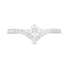 Thumbnail Image 5 of You're the One™ 3/8 CT. T.W. Certified Lab-Grown Diamond Chevron Engagement Ring in 14K White Gold (F/SI2)