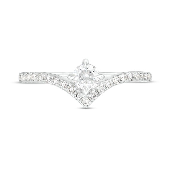 You're the Oneâ¢ 3/8 CT. T.w. Certified Lab-Grown Diamond Chevron Engagement Ring in 14K Gold (F/Si2