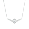 Thumbnail Image 0 of You're the One™ 5/8 CT. T.W. Certified Lab-Created Diamond Chevron Necklace in 14K White Gold (F/SI2) – 18.5"