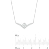 Thumbnail Image 2 of You're the One™ 5/8 CT. T.W. Certified Lab-Created Diamond Chevron Necklace in 14K White Gold (F/SI2) – 18.5"