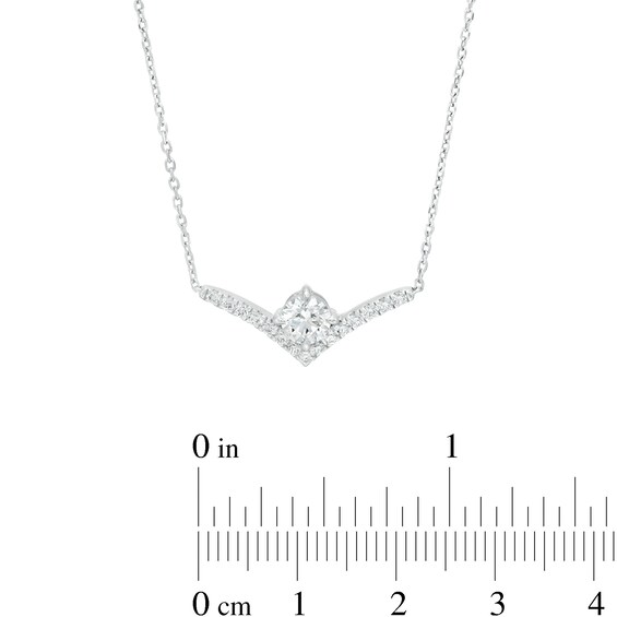 You're the Oneâ¢ 5/8 CT. T.w. Certified Lab-Grown Diamond Chevron Necklace in 14K White Gold (F/Si2) â 18.5"