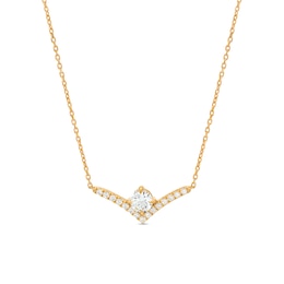 You're the One™ 5/8 CT. T.W. Certified Lab-Created Diamond Chevron Necklace in 14K Gold (F/SI2) – 18.5&quot;