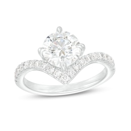 You're the One™ 1-3/4 CT. T.W. Certified Lab-Grown Diamond Chevron Engagement Ring in 14K White Gold (F/SI2)