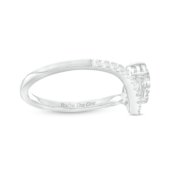 You're the Oneâ¢ -3/ CT. T.w. Certified Lab-Grown Diamond Chevron Engagement Ring in 14K Gold (F/Si2