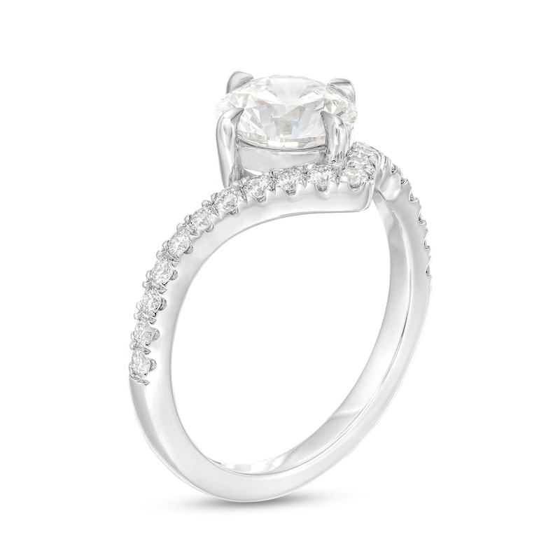 You're the One™ 1-3/4 CT. T.W. Certified Lab-Created Diamond Chevron Engagement Ring in 14K White Gold (F/SI2)