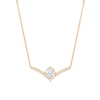 Thumbnail Image 0 of You're the One™ 1-1/5 CT. T.W. Certified Lab-Created Diamond Chevron Necklace in 14K Gold (F/SI2) – 18.5"