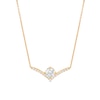 Thumbnail Image 1 of You're the One™ 1-1/5 CT. T.W. Certified Lab-Grown Diamond Chevron Necklace in 14K Gold (F/SI2) – 18.5"