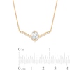 Thumbnail Image 2 of You're the One™ 1-1/5 CT. T.W. Certified Lab-Created Diamond Chevron Necklace in 14K Gold (F/SI2) – 18.5"