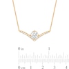 Thumbnail Image 3 of You're the One™ 1-1/5 CT. T.W. Certified Lab-Grown Diamond Chevron Necklace in 14K Gold (F/SI2) – 18.5"