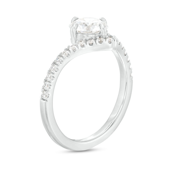 You're the Oneâ¢ 1-1/5 CT. T.w. Certified Lab-Grown Diamond Chevron Engagement Ring in 14K White Gold (F/Si2)