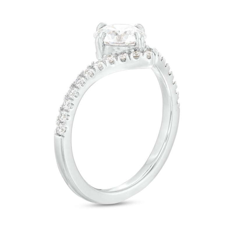 You're the One™ 1-1/5 CT. T.W. Certified Lab-Created Diamond Chevron Engagement Ring in 14K White Gold (F/SI2)