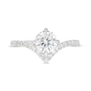 Thumbnail Image 4 of You're the One™ 1-1/5 CT. T.W. Certified Lab-Created Diamond Chevron Engagement Ring in 14K White Gold (F/SI2)