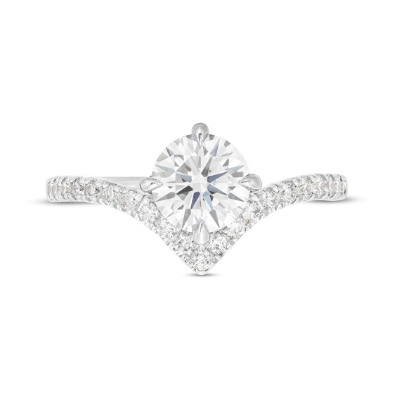 You're the Oneâ¢ 1-1/5 CT. T.w. Certified Lab-Grown Diamond Chevron Engagement Ring in 14K White Gold (F/Si2)