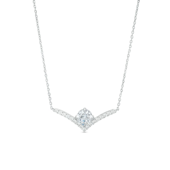 You're the Oneâ¢ 1-1/5 CT. T.w. Certified Lab-Grown Diamond Chevron Necklace in 14K Gold (F/Si2) â 18.5