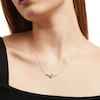 Thumbnail Image 1 of You're the One™ 1-1/5 CT. T.W. Certified Lab-Created Diamond Chevron Necklace in 14K White Gold (F/SI2) – 18.5"