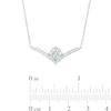 Thumbnail Image 2 of You're the One™ 1-1/5 CT. T.W. Certified Lab-Created Diamond Chevron Necklace in 14K White Gold (F/SI2) – 18.5"