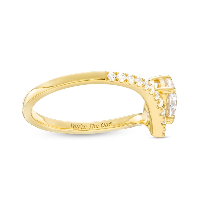 You're the One™ 2-1/3 CT. T.W. Certified Lab-Created Diamond Chevron Engagement Ring in 14K Gold (F/SI2)