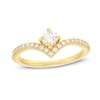 Thumbnail Image 0 of You're the One™ 3/8 CT. T.W. Certified Lab-Created Diamond Chevron Engagement Ring in 14K Gold (F/SI2)