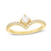 Thumbnail Image 1 of You're the One™ 3/8 CT. T.W. Certified Lab-Grown Diamond Chevron Engagement Ring in 14K Gold (F/SI2)