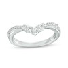 Thumbnail Image 1 of 1/3 CT. T.W. Diamond Three Stone Chevron Anniversary Band in 14K White Gold