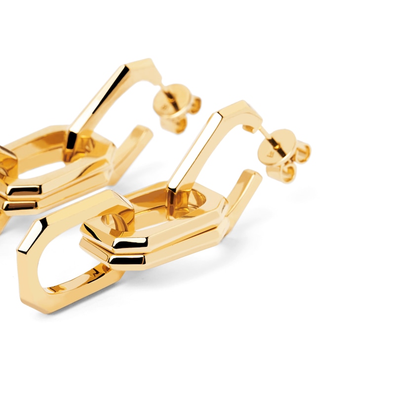 Main Image 3 of PDPAOLA™ at Zales Chain Link Drop Earrings in Brass with 18K Gold Plate