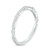 Thumbnail Image 3 of 1/4 CT. T.W. Diamond Alternating Anniversary Band in 10K White Gold
