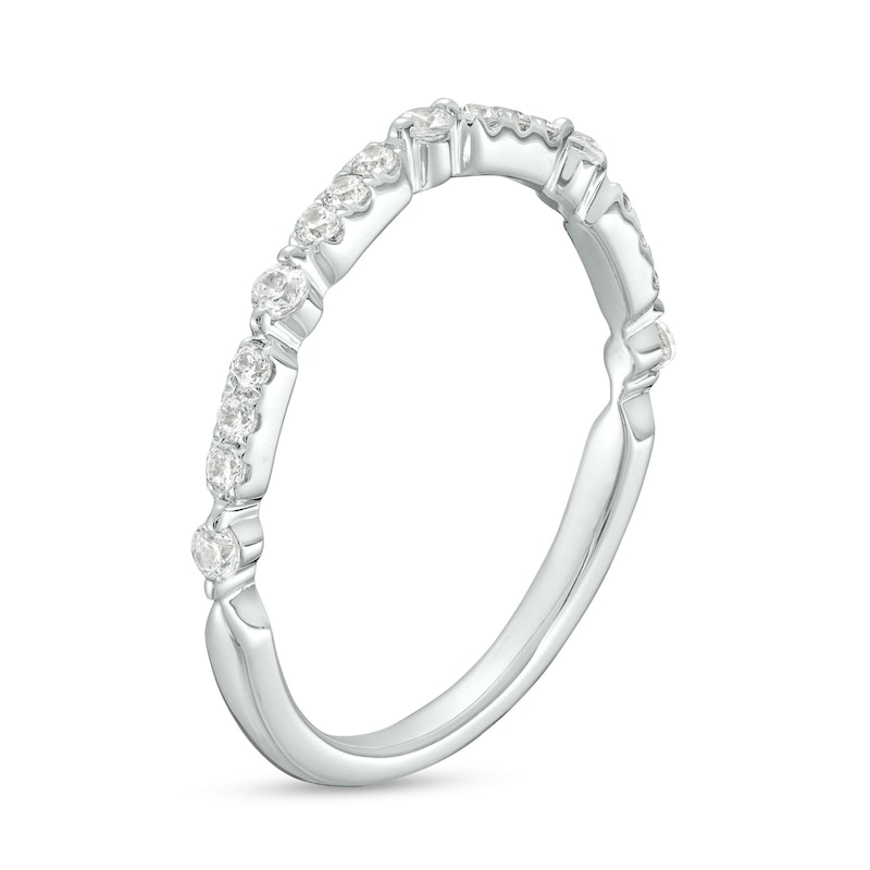 Main Image 3 of 1/4 CT. T.W. Diamond Alternating Anniversary Band in 10K White Gold