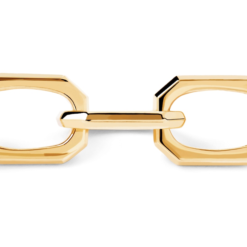 Main Image 6 of PDPAOLA™ at Zales 14.5mm Paper Clip Link Chain Bracelet in Brass with 18K Gold Plate – 8.27"