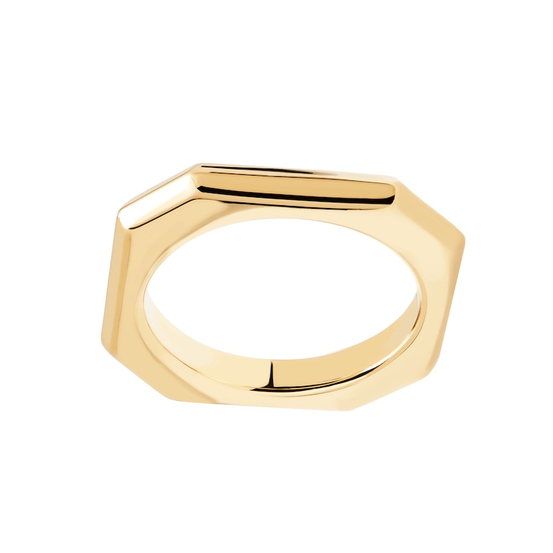 Main Image 1 of PDPAOLA™ at Zales Octagonal Ring in Brass with 18K Gold Plate