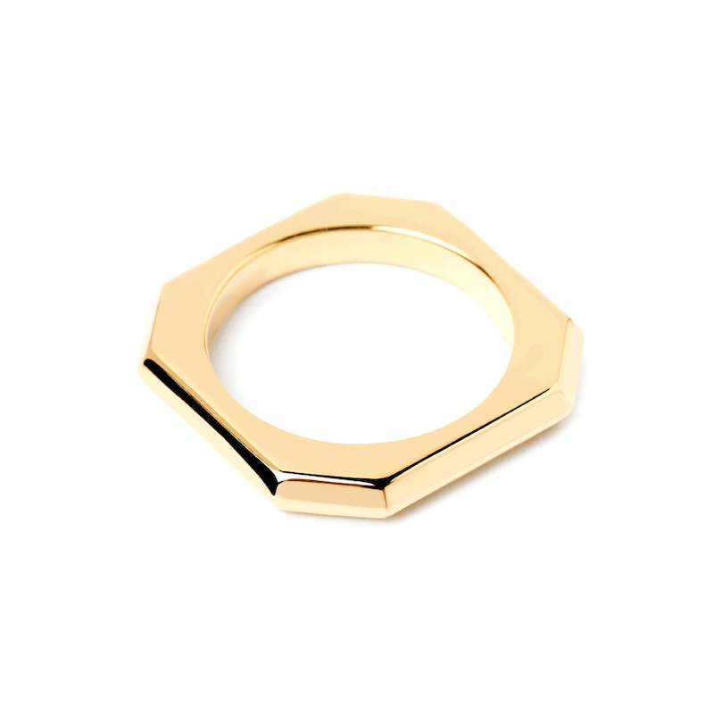 Main Image 3 of PDPAOLA™ at Zales Octagonal Ring in Brass with 18K Gold Plate