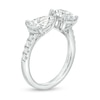 Kleinfeld® x Zales 3-1/6 CT. T.W. Certified Oval and Pear-Shaped Lab-Created Diamond Engagement Ring in Platinum (F/VS2)