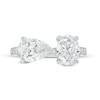 Kleinfeld® x Zales 3-1/6 CT. T.W. Certified Oval and Pear-Shaped Lab-Created Diamond Engagement Ring in Platinum (F/VS2)
