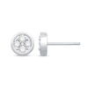 Thumbnail Image 1 of 3/8 CT. T.W. Diamond Circle Stud Earrings in 14K White Gold