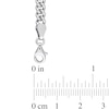 Thumbnail Image 4 of 7.0mm Lab-Created Ruby Solitaire Curb Chain Necklace in Sterling Silver - 17.5"