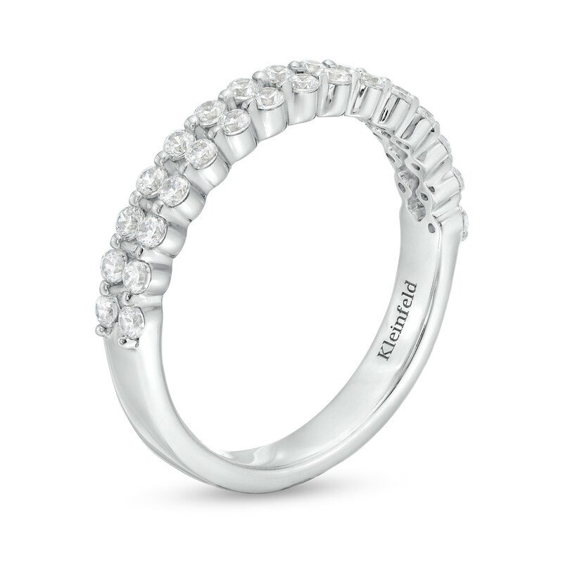 Main Image 3 of Kleinfeld® x Zales 1/2 CT. T.W. Certified Lab-Grown Diamond Double Row Anniversary Band in Platinum (F/VS2)