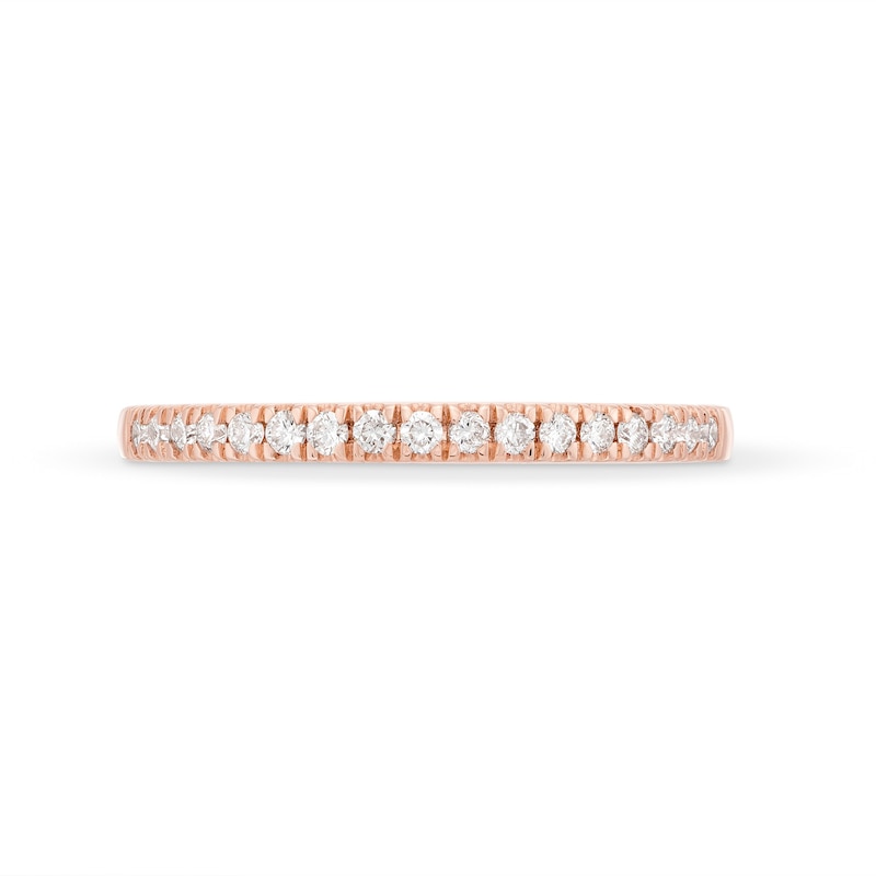 Main Image 4 of Kleinfeld® x Zales 1/5 CT. T.W. Certified Lab-Grown Diamond Anniversary Band in 18K Rose Gold (F/VS2)