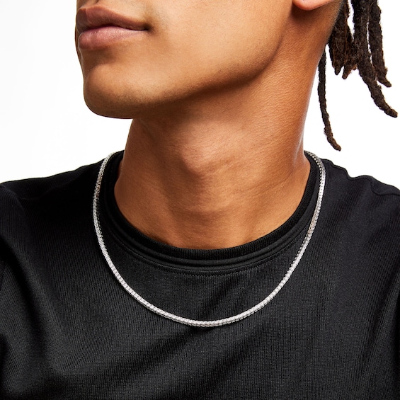 Men's 3 CT. T.w. Diamond Tennis Necklace in 10K White Gold â 22"