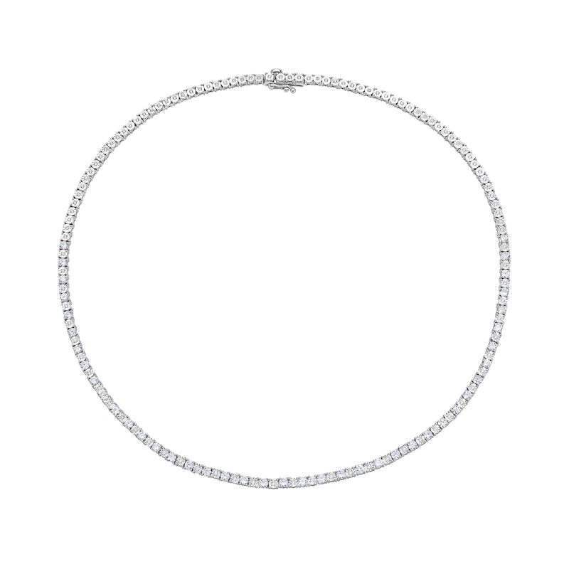 Men's 3 CT. T.W. Diamond Tennis Necklace in 10K White Gold – 22"